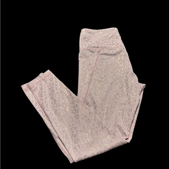 Pants - Pink Leopard Print Medium Leggings